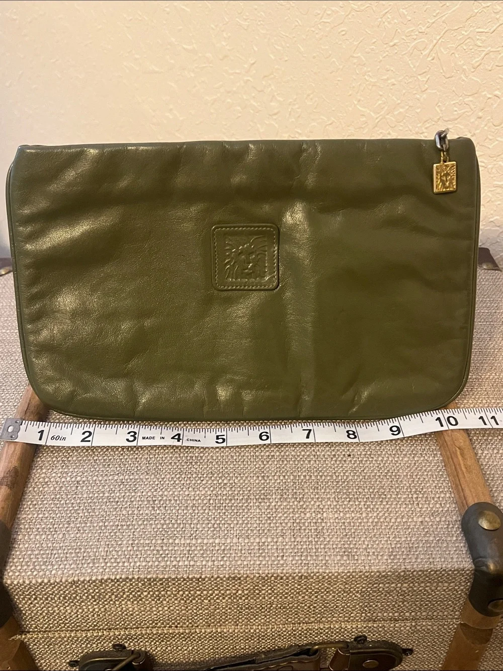 Vintage Anne Klein Clutch with Gold Charm